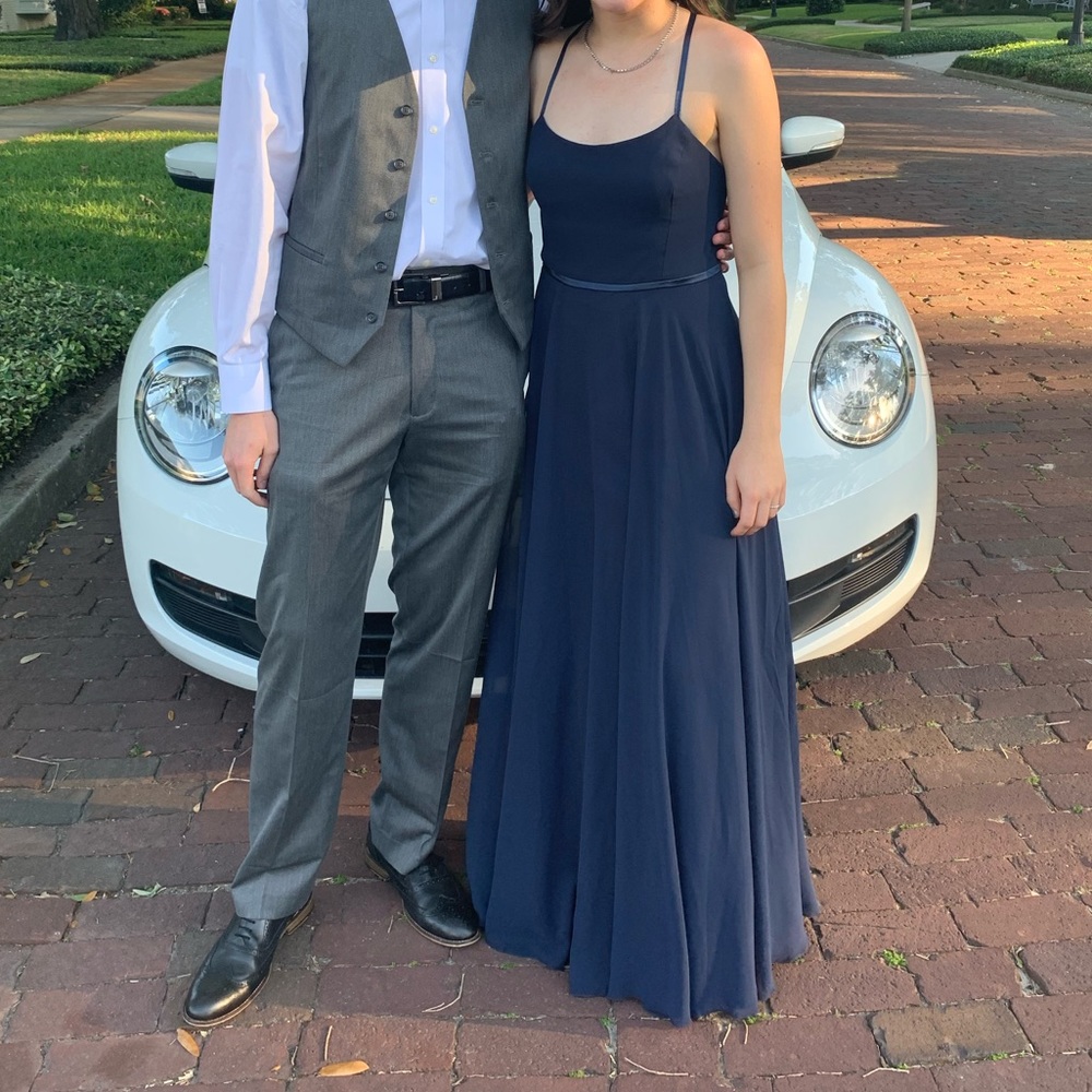 Lulu’s Prom Formal Bridesmaids Blue Maxi Dress